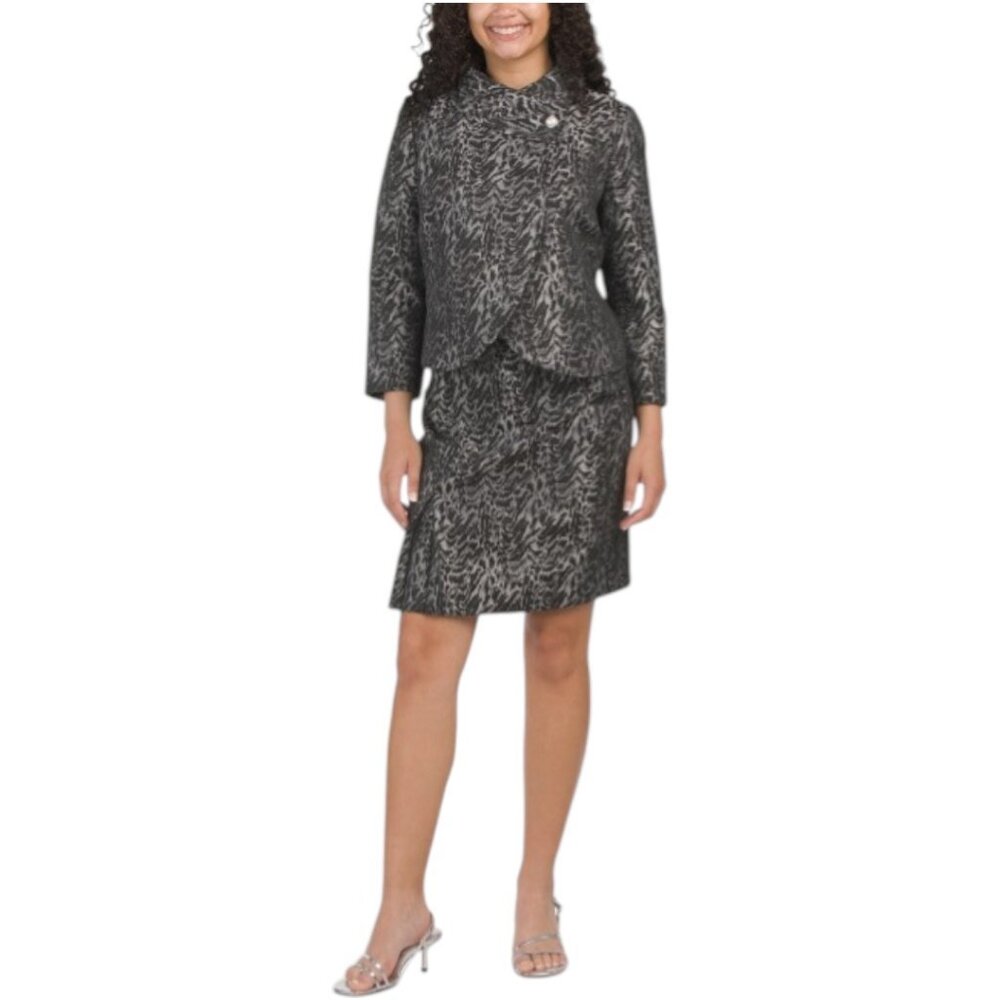 NIPON BOUTIQUE Animal Printed Jacket And Skirt Suit